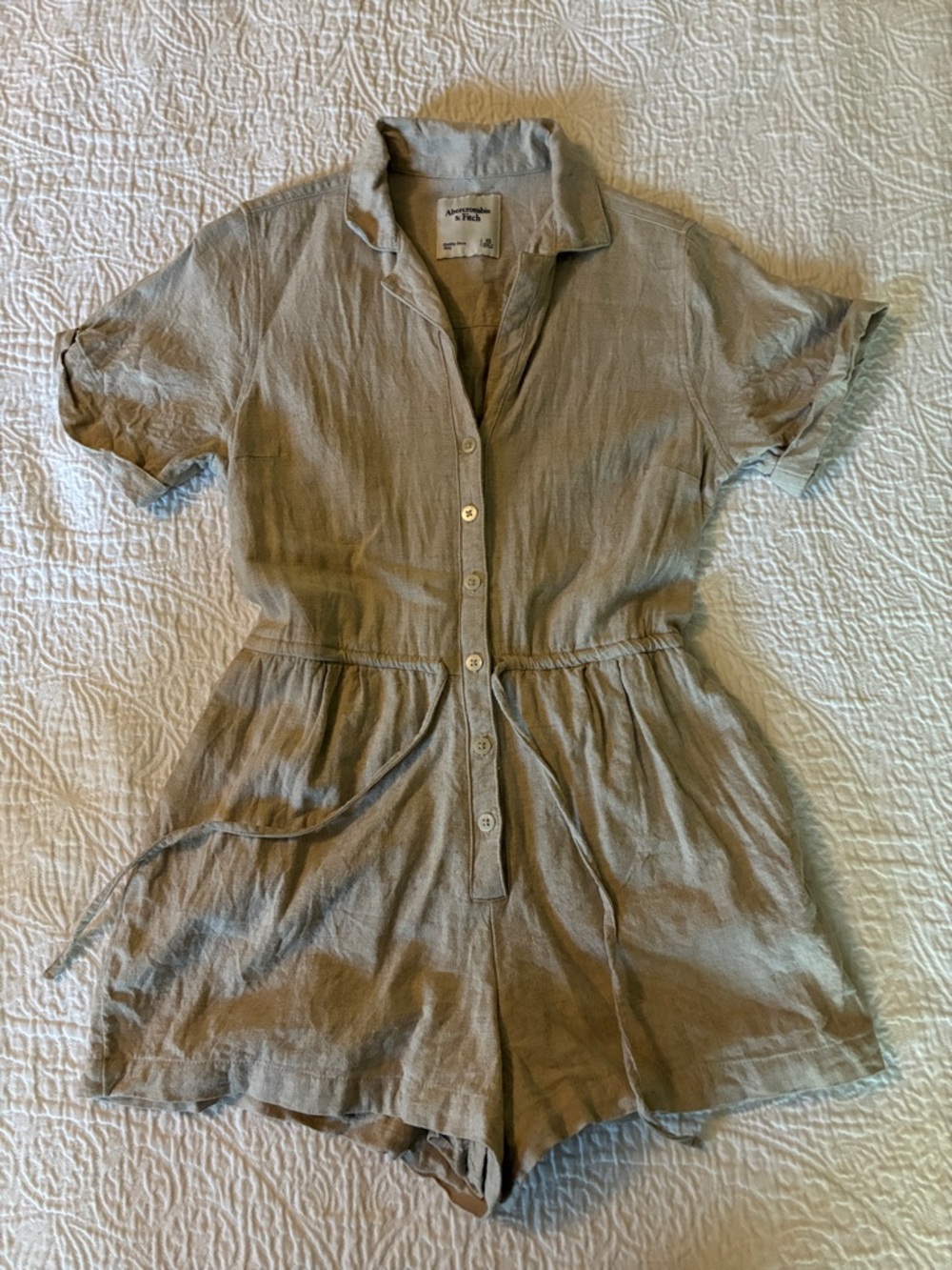 Abercrombie & Fitch linen utility jumpsuit, size XS